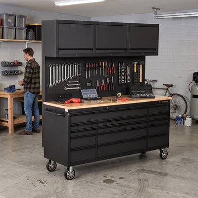 72-Inch Overhead Pro Rolling Tool Workstation | Oak Forge