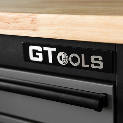 72-Inch Heavy-Duty Rolling Garage Workstation with 15 Drawers & Overhead Storage | Oak Forge
