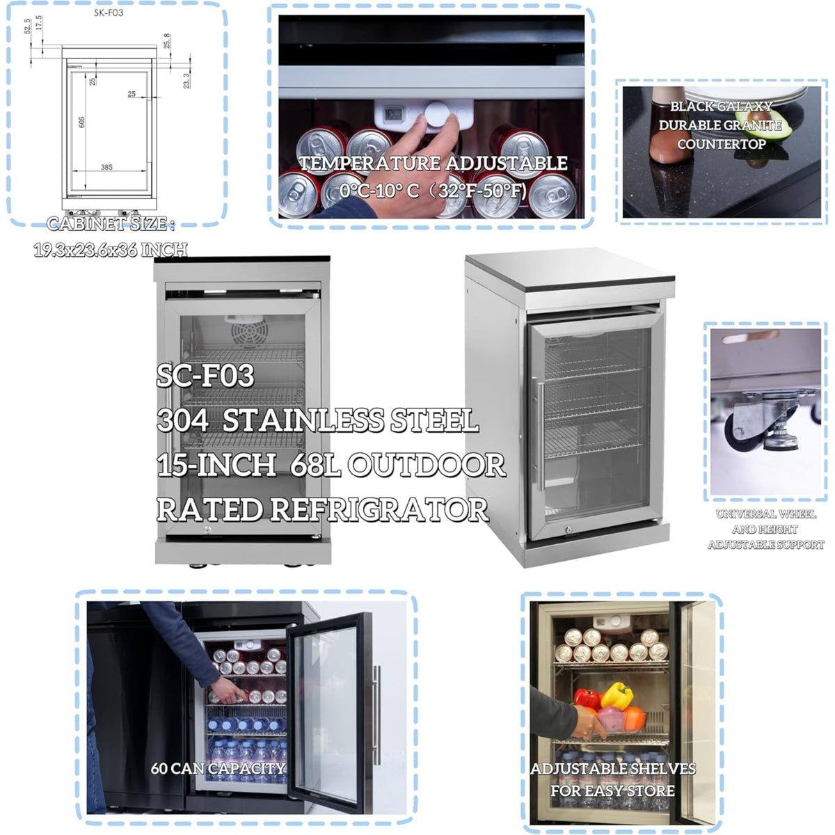 104-Inch Modular Outdoor Kitchen Island with Gas Grill, Sink, Beverage Refrigerator & Rotisserie – 72,000 BTU | Oak Forge