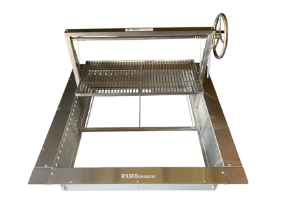 Stainless Steel Santa Maria Double Grill with 36" Fire Pit Insert | Oak Forge